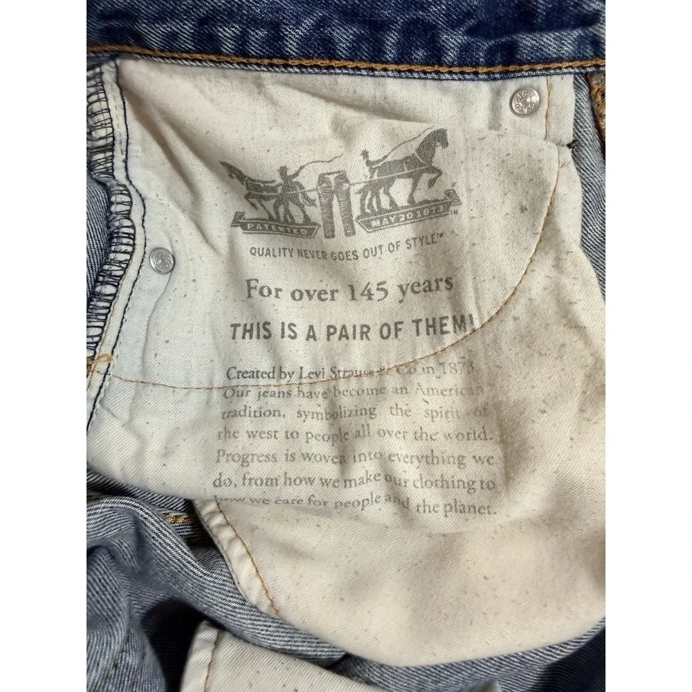 Levis 505 Jeans Mens 34x29‎ Regular Fit Straight Leg Blue Denim Pants